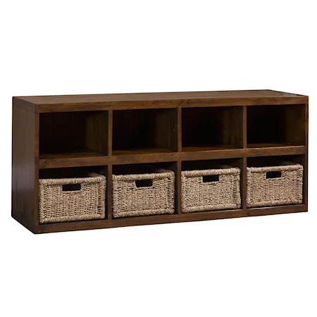 Eight Shelf Storage Cabinet with Baskets